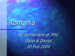 Romania Romanians at JMU Oana &amp; Daniel 20 Feb 2004