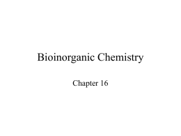 Bioinorganic Chemistry Chapter 16
