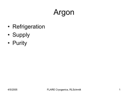 Argon • Refrigeration • Supply • Purity