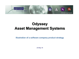 Odyssey Asset Management Systems Illustration of a software company product strategy 23-May-16