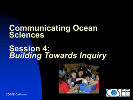 Communicating Ocean Sciences Session 4: Building Towards Inquiry
