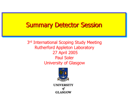 Summary Detector Session