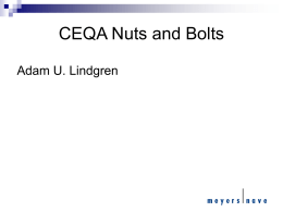 CEQA Nuts and Bolts Adam U. Lindgren