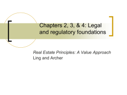 Chapters 2, 3, &amp; 4: Legal and regulatory foundations Ling and Archer