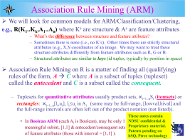 Association Rule Mining (ARM)