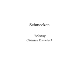 Schmecken Vorlesung Christian Kaernbach