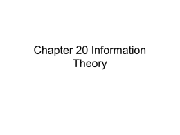 Chapter 20 Information Theory