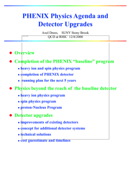 PHENIX Physics Agenda and Detector Upgrades