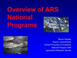 Overview of ARS National Programs