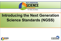 Introducing the Next Generation Science Standards (NGSS)