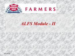 ALFS Module - II 5/23/2016 1