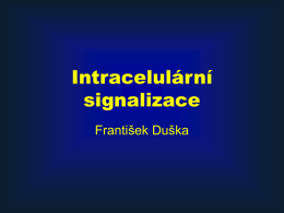Intracelulární signalizace František Duška