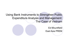 Using Bank Instruments to Strengthen Public Expenditure Analysis and Management: Ed Mountfield