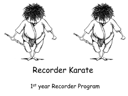 Recorder Karate 1 year Recorder Program st