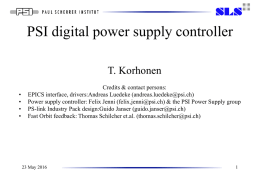 PSI digital power supply controller T. Korhonen