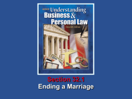 Ending a Marriage Section 32.1