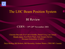 The LHC Beam Position System BI Review CERN - 19