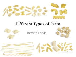 Different Types of Pasta Intro to Foods