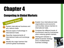 Chapter 4 Competing in Global Markets 5