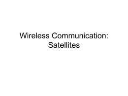 Wireless Communication: Satellites