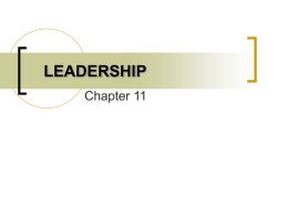 LEADERSHIP Chapter 11
