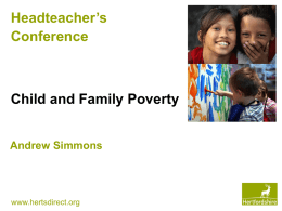Headteacher’s Conference Child and Family Poverty Andrew Simmons