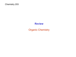 Review Organic Chemistry Chemistry 203