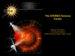 The STEREO Science Center STERE William Thompson