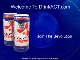 Welcome To DrinkACT.com Join The Bevolution