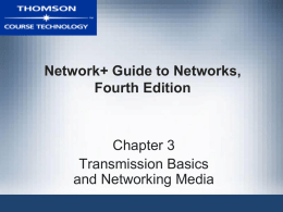 Network+ Guide to Networks, Fourth Edition Chapter 3 Transmission Basics