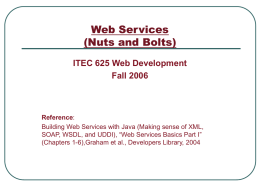Web Services (Nuts and Bolts) ITEC 625 Web Development Fall 2006