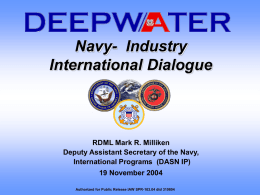 Navy- Industry International Dialogue