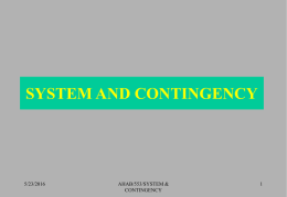 SYSTEM AND CONTINGENCY 5/23/2016 AHAB/553/SYSTEM &amp; 1