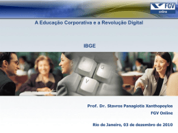 A Educação Corporativa e a Revolução Digital IBGE FGV Online