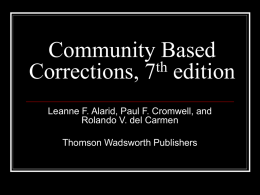 Community Based Corrections, 7 edition th