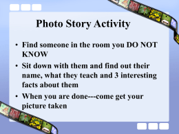 Photo Story Activity