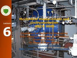 6 Mechanical Measurement and Instrumentation MECN 4600