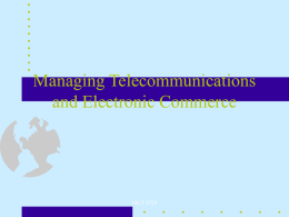 Managing Telecommunications and Electronic Commerce MGT 8520