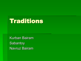 Traditions Kurban Bairam Sabantoy Navruz Bairam