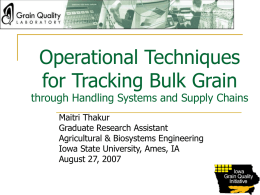 Operational Techniques for Tracking Bulk Grain through Handling Systems and Supply Chains