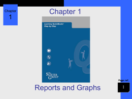 Chapter 1 Reports and Graphs 1 Chapter
