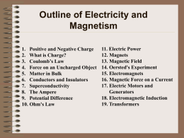 Outline of Electricity and Magnetism