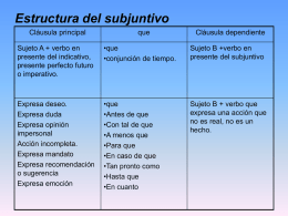 Estructura del subjuntivo