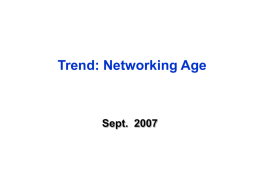 Trend: Networking Age Sept.  2007
