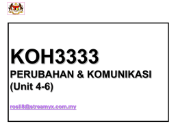 KOH3333 PERUBAHAN &amp; KOMUNIKASI (Unit 4-6)