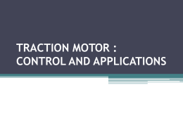 TRACTION MOTOR : CONTROL AND APPLICATIONS