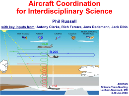 Aircraft Coordination for Interdisciplinary Science Phil Russell