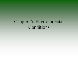 Chapter 6: Environmental Conditions