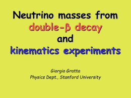 Neutrino masses from and double-β decay kinematics experiments