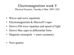 Electromagnetism week 9